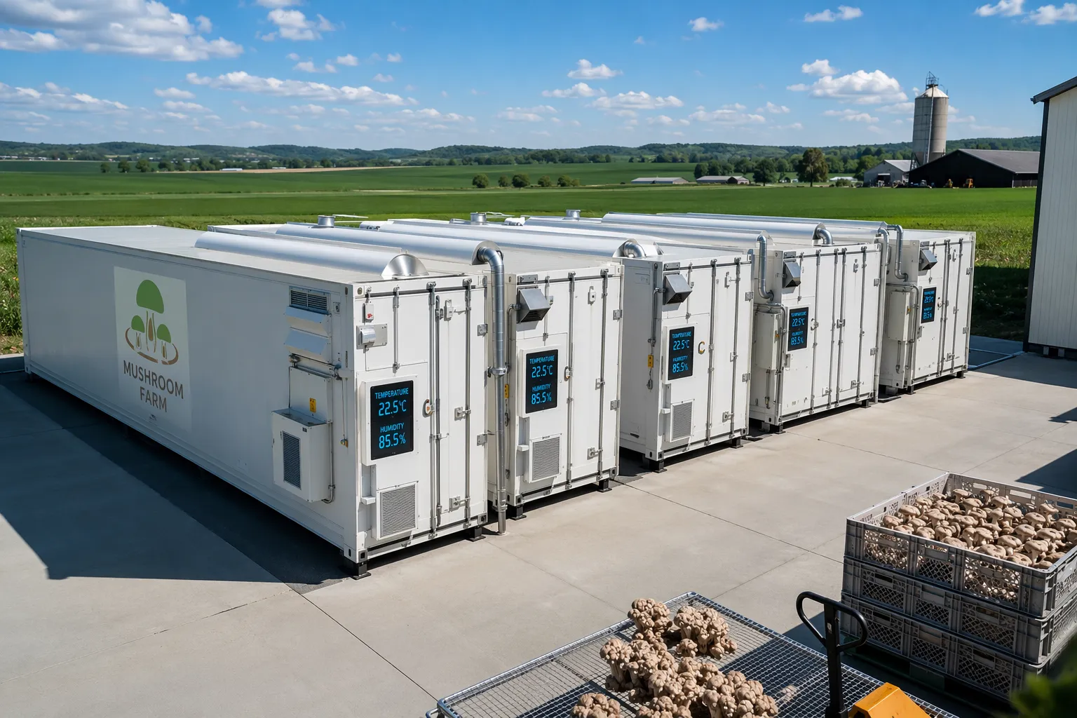 A Case Study of Large-Scale Mushroom Cultivation Container in a Foreign Country